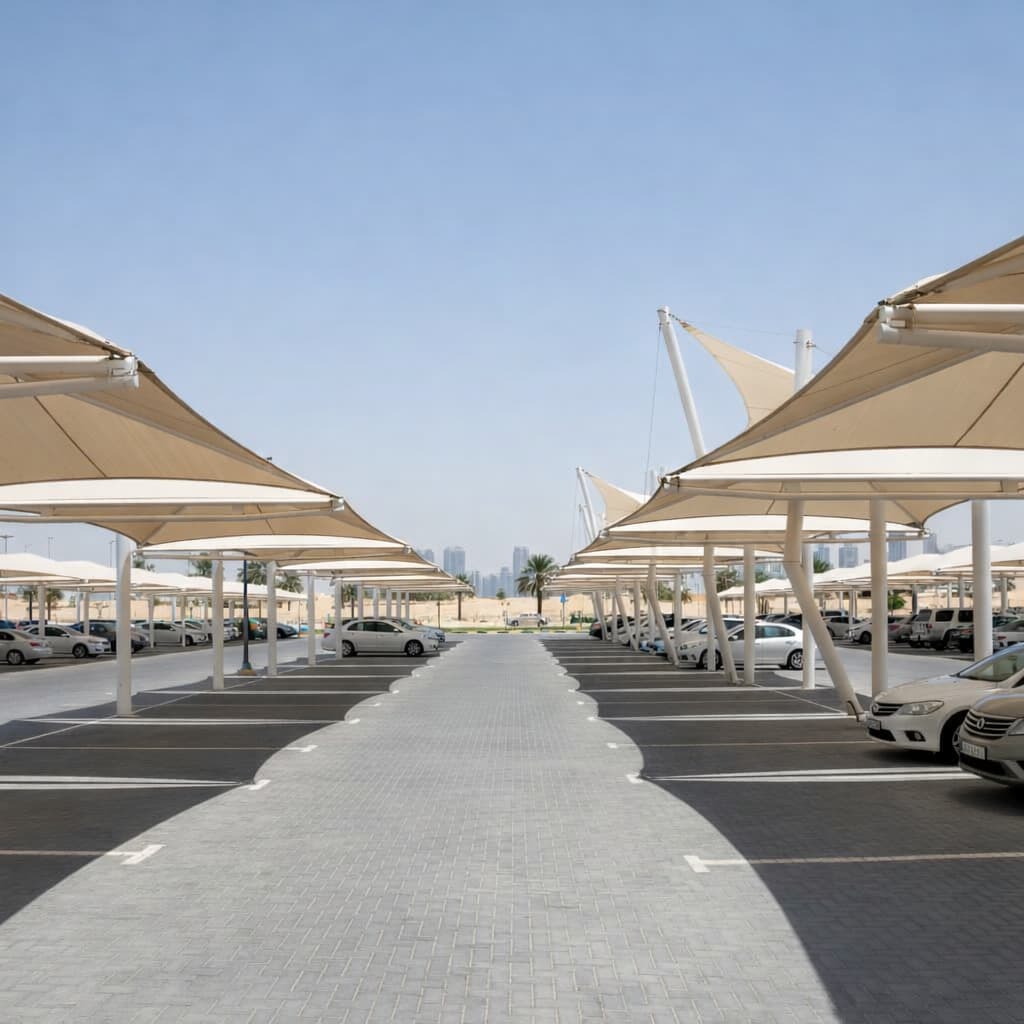 Cantilever vs Tensile Parking Shades UAE