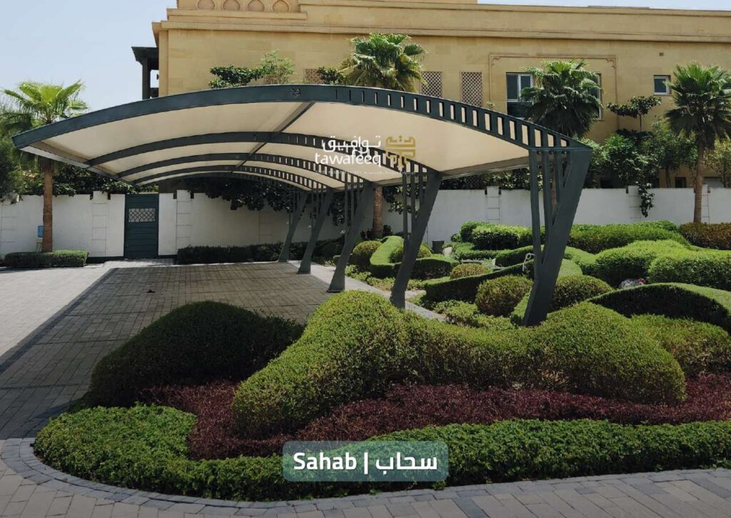 cantilever car parking shades dubai project