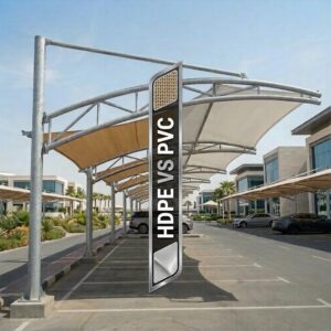 hdpe vs pvc car parking shades